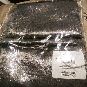 Silver curtains 2 panels